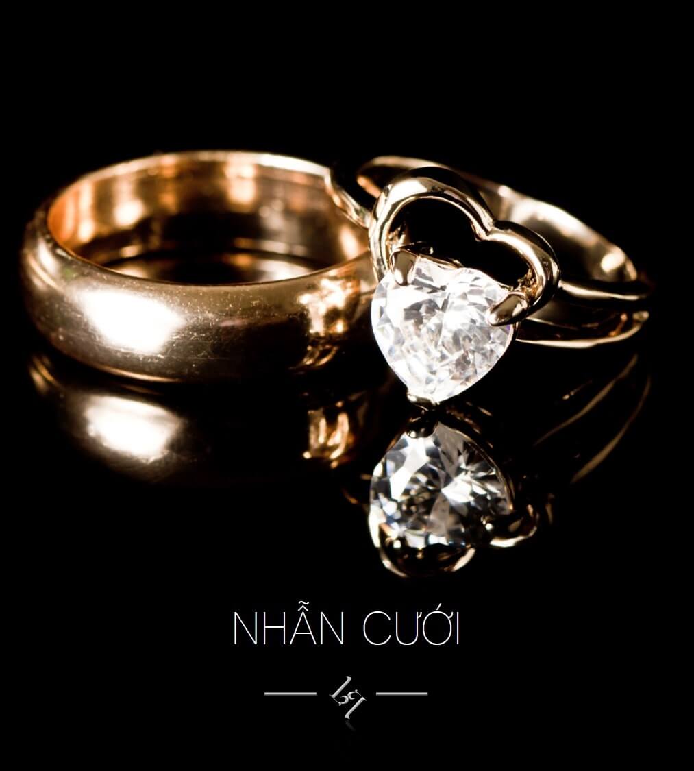 Nhẫn cưới kim cương Moissanite