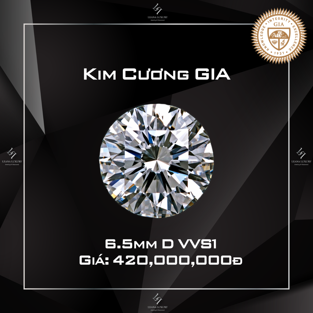 Kim cương 6.5 ly GIA